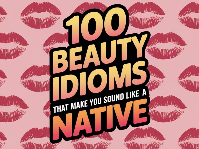 100 Beauty Idioms That Make You Sound Like a Native Speaker