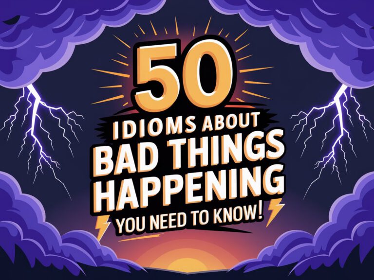 50 Idioms About Bad Things Happening (You Need to Know!)