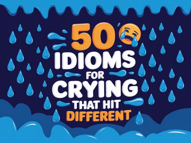 50 Idioms For Crying That Hit Different