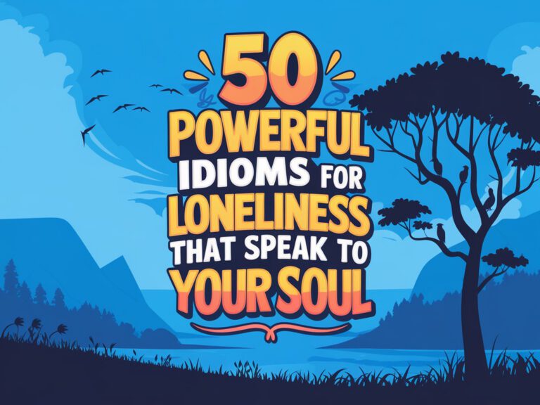 50 Powerful Idioms For Loneliness That Speak to Your Soul