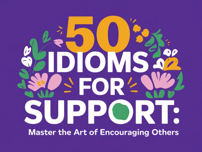 50 Idioms for Support: Master the Art of Encouraging Others