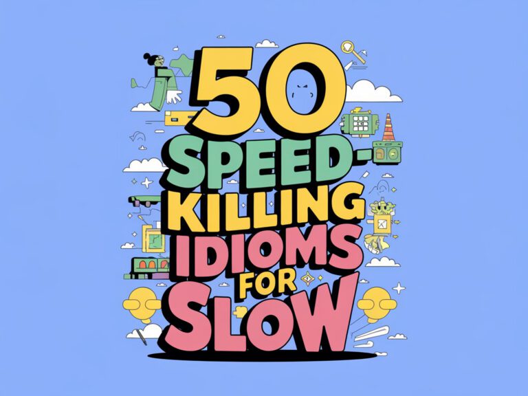 50 Speed-Killing Idioms for Slow: Master English’s Slowest Expressions